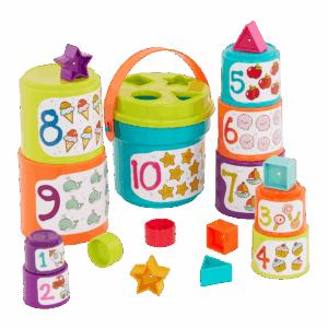 Battat sort and stack shape sorter toy