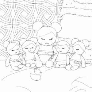 baby doll coloring sheet LullaBaby plush bath dolls
