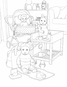 baby doll coloring page LullaBaby dolls and accessories