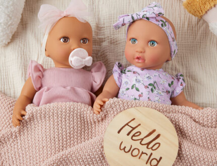 LullaBaby pink and floral dolls