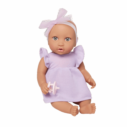 Soft Baby Doll w/ Lilac Jumper and Soother