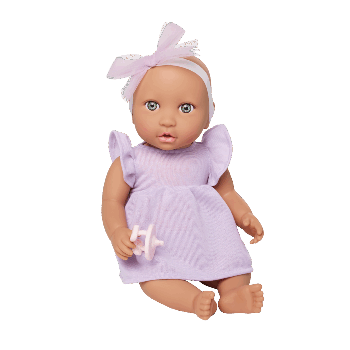 Soft Baby Doll w/ Lilac Jumper and Soother