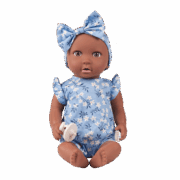 14" Soft Baby Doll w/Floral Onesie, Headband and Soother