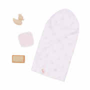 Lullababy bathtime doll accessories hooded towel