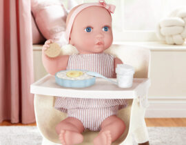 LullaBaby Doll Sitting in High Chair