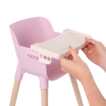 Pink Baby Doll High Chair & Feeding Set - Image 4