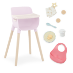 Pink Baby Doll High Chair & Feeding Set